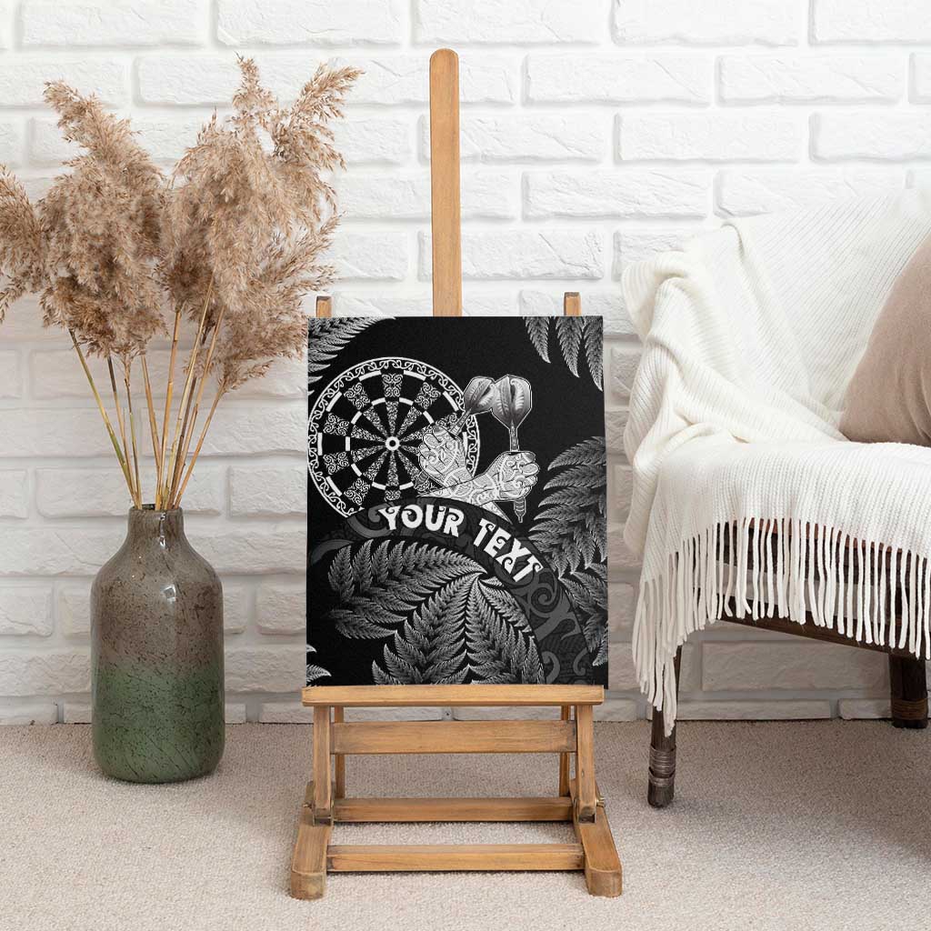 Personalised New Zealand Aotearoa Darts Masters Canvas Wall Art Silver Fern and Maori Spirit LT03 - Polynesian Pride