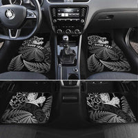 Personalised New Zealand Aotearoa Darts Masters Car Mats Silver Fern and Maori Spirit LT03 Set 4pcs Black - Polynesian Pride
