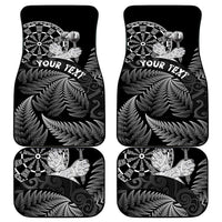 Personalised New Zealand Aotearoa Darts Masters Car Mats Silver Fern and Maori Spirit LT03 - Polynesian Pride