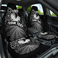 Personalised New Zealand Aotearoa Darts Masters Car Seat Cover Silver Fern and Maori Spirit LT03 One Size Black - Polynesian Pride