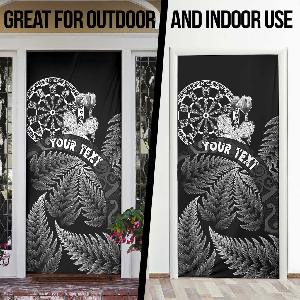 Personalised New Zealand Aotearoa Darts Masters Door Cover Silver Fern and Maori Spirit LT03 - Polynesian Pride