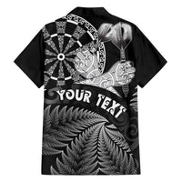 Personalised New Zealand Aotearoa Darts Masters Family Matching Off The Shoulder Long Sleeve Dress and Hawaiian Shirt Silver Fern and Maori Spirit LT03 - Polynesian Pride