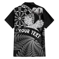 Personalised New Zealand Aotearoa Darts Masters Family Matching Short Sleeve Bodycon Dress and Hawaiian Shirt Silver Fern and Maori Spirit LT03 - Polynesian Pride