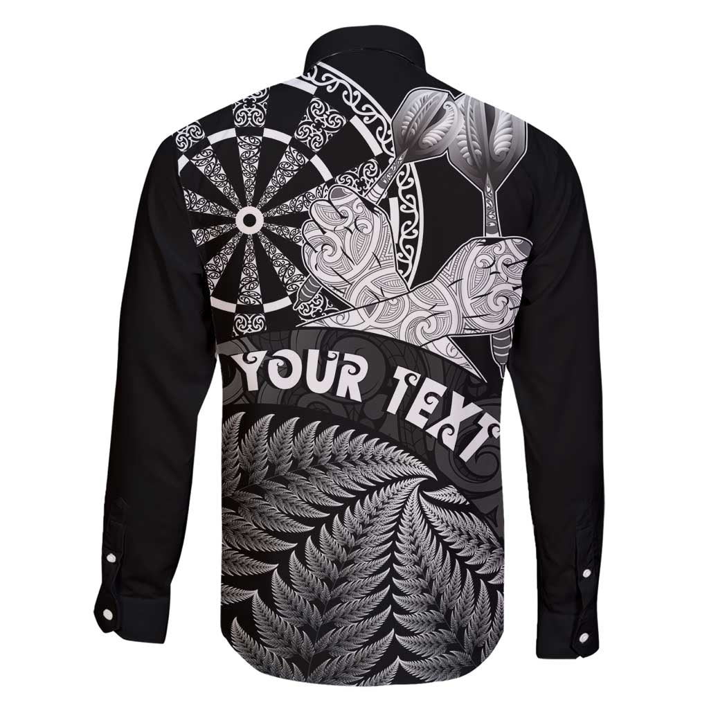 Personalised New Zealand Aotearoa Darts Masters Family Matching Short Sleeve Bodycon Dress and Hawaiian Shirt Silver Fern and Maori Spirit LT03 - Polynesian Pride