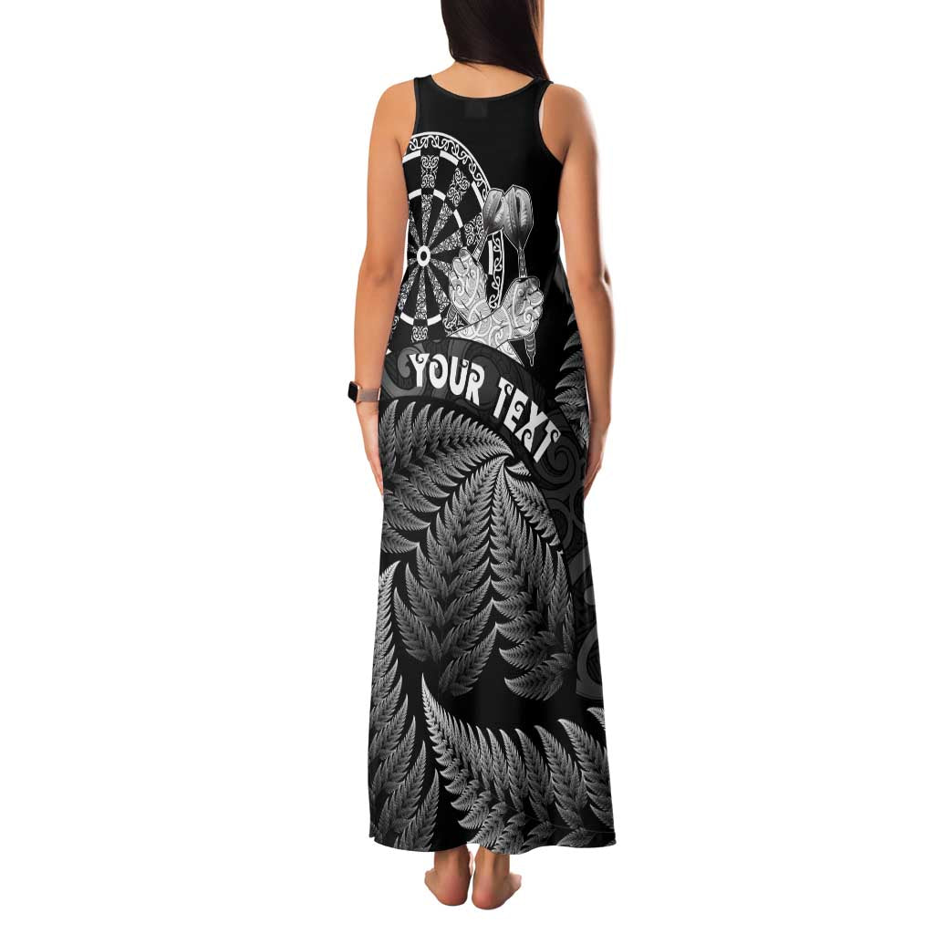 Personalised New Zealand Aotearoa Darts Masters Family Matching Tank Maxi Dress and Hawaiian Shirt Silver Fern and Maori Spirit LT03 - Polynesian Pride