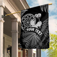 Personalised New Zealand Aotearoa Darts Masters Garden Flag Silver Fern and Maori Spirit LT03 House Flag Black - Polynesian Pride