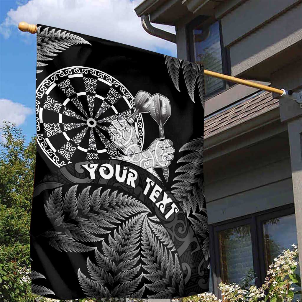 Personalised New Zealand Aotearoa Darts Masters Garden Flag Silver Fern and Maori Spirit LT03 - Polynesian Pride