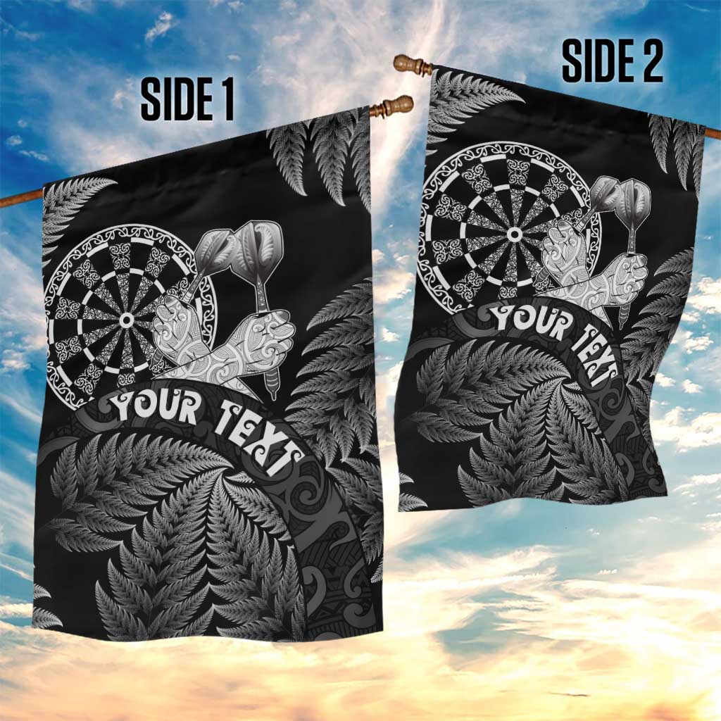 Personalised New Zealand Aotearoa Darts Masters Garden Flag Silver Fern and Maori Spirit LT03 - Polynesian Pride