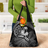 Personalised New Zealand Aotearoa Darts Masters Grocery Bag Silver Fern and Maori Spirit LT03 - Polynesian Pride