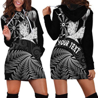 Personalised New Zealand Aotearoa Darts Masters Hoodie Dress Silver Fern and Maori Spirit LT03 - Polynesian Pride