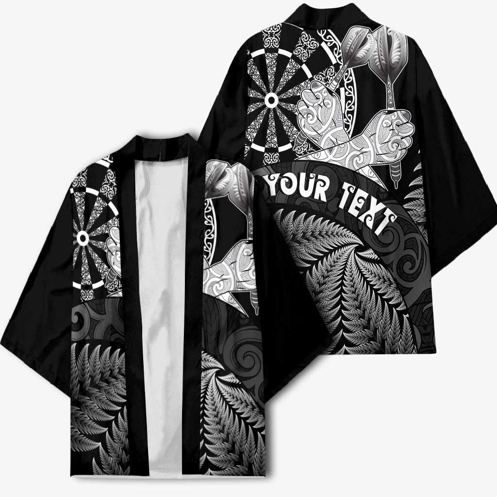 Personalised New Zealand Aotearoa Darts Masters Kimono Silver Fern and Maori Spirit LT03 - Polynesian Pride