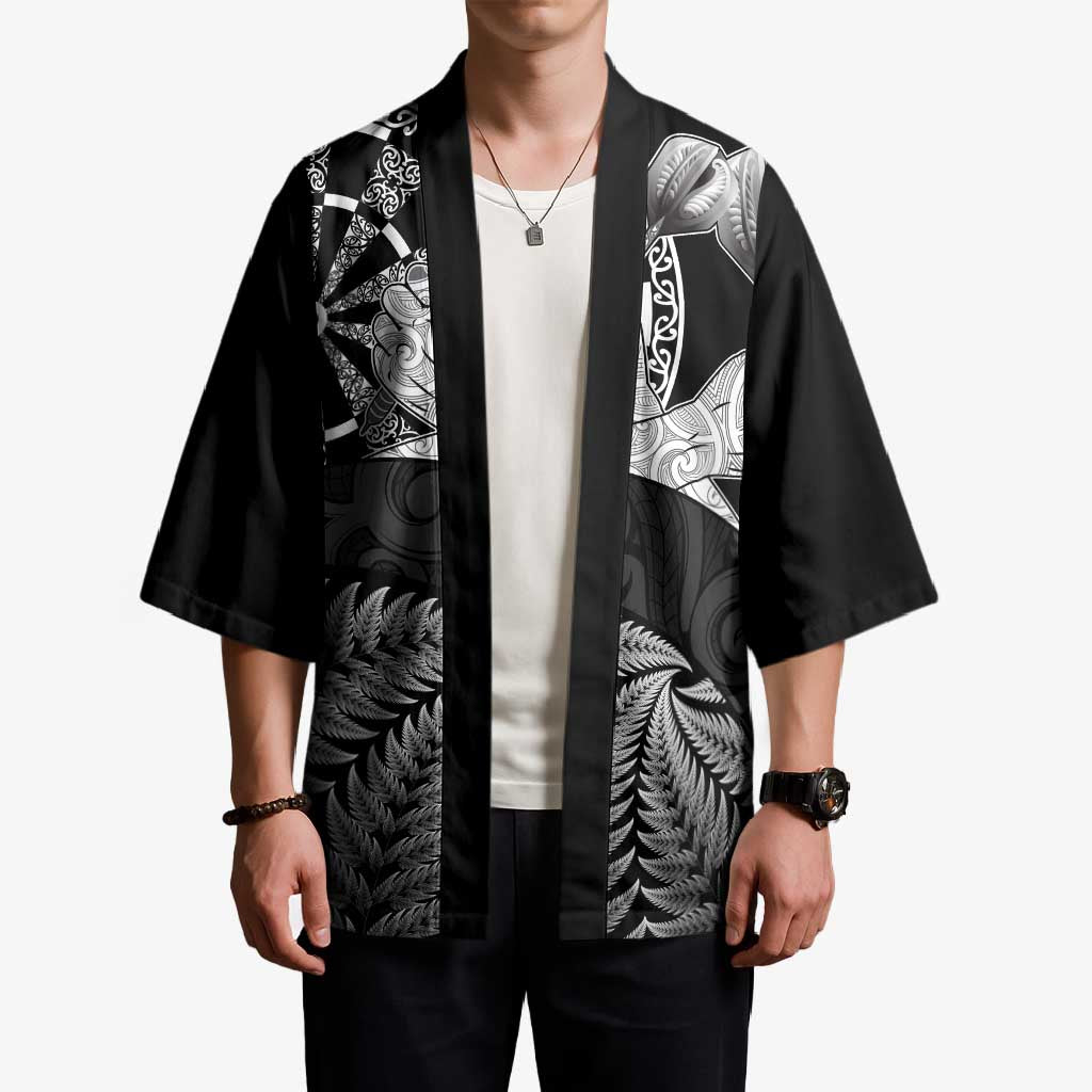 Personalised New Zealand Aotearoa Darts Masters Kimono Silver Fern and Maori Spirit LT03 - Polynesian Pride
