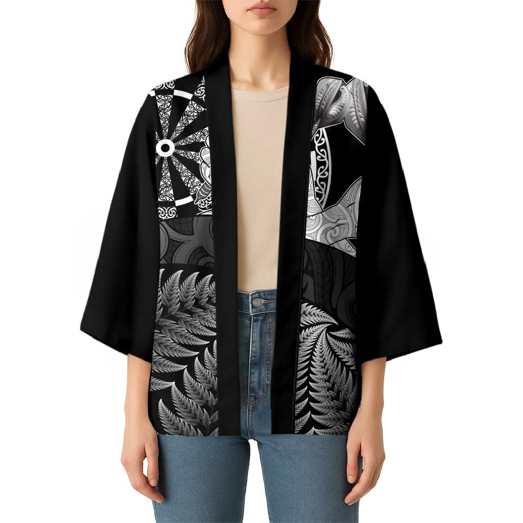 Personalised New Zealand Aotearoa Darts Masters Kimono Silver Fern and Maori Spirit LT03 - Polynesian Pride