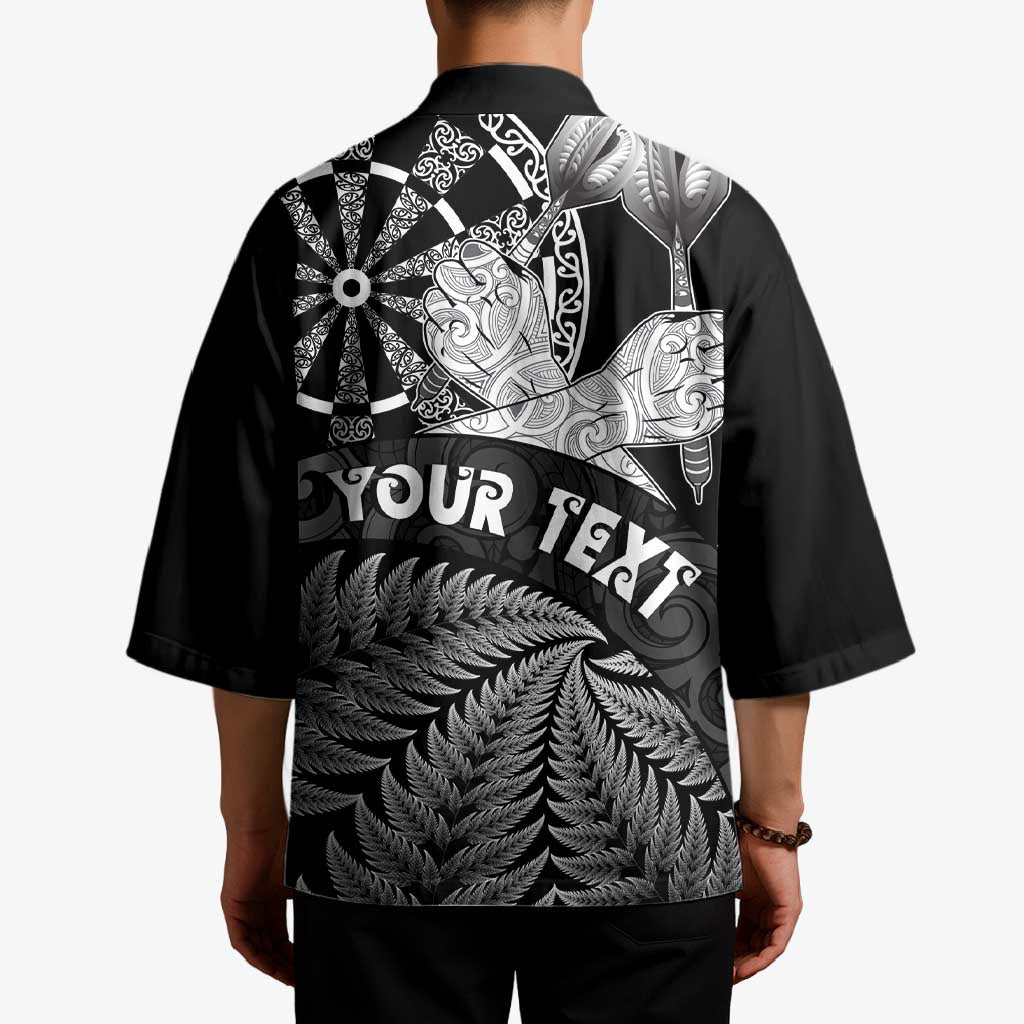 Personalised New Zealand Aotearoa Darts Masters Kimono Silver Fern and Maori Spirit LT03 - Polynesian Pride