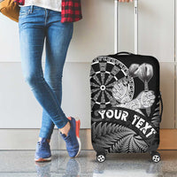 Personalised New Zealand Aotearoa Darts Masters Luggage Cover Silver Fern and Maori Spirit - Polynesian Pride