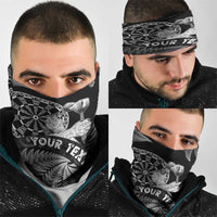 Personalised New Zealand Aotearoa Darts Masters Neck Gaiter Silver Fern and Maori Spirit LT03 - Polynesian Pride