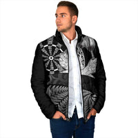 Personalised New Zealand Aotearoa Darts Masters Padded Jacket Silver Fern and Maori Spirit LT03 - Polynesian Pride