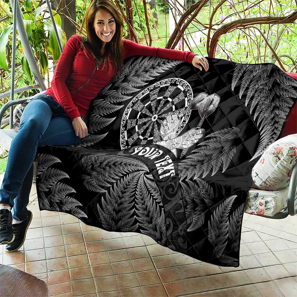 Personalised New Zealand Aotearoa Darts Masters Quilt Silver Fern and Maori Spirit LT03 - Polynesian Pride