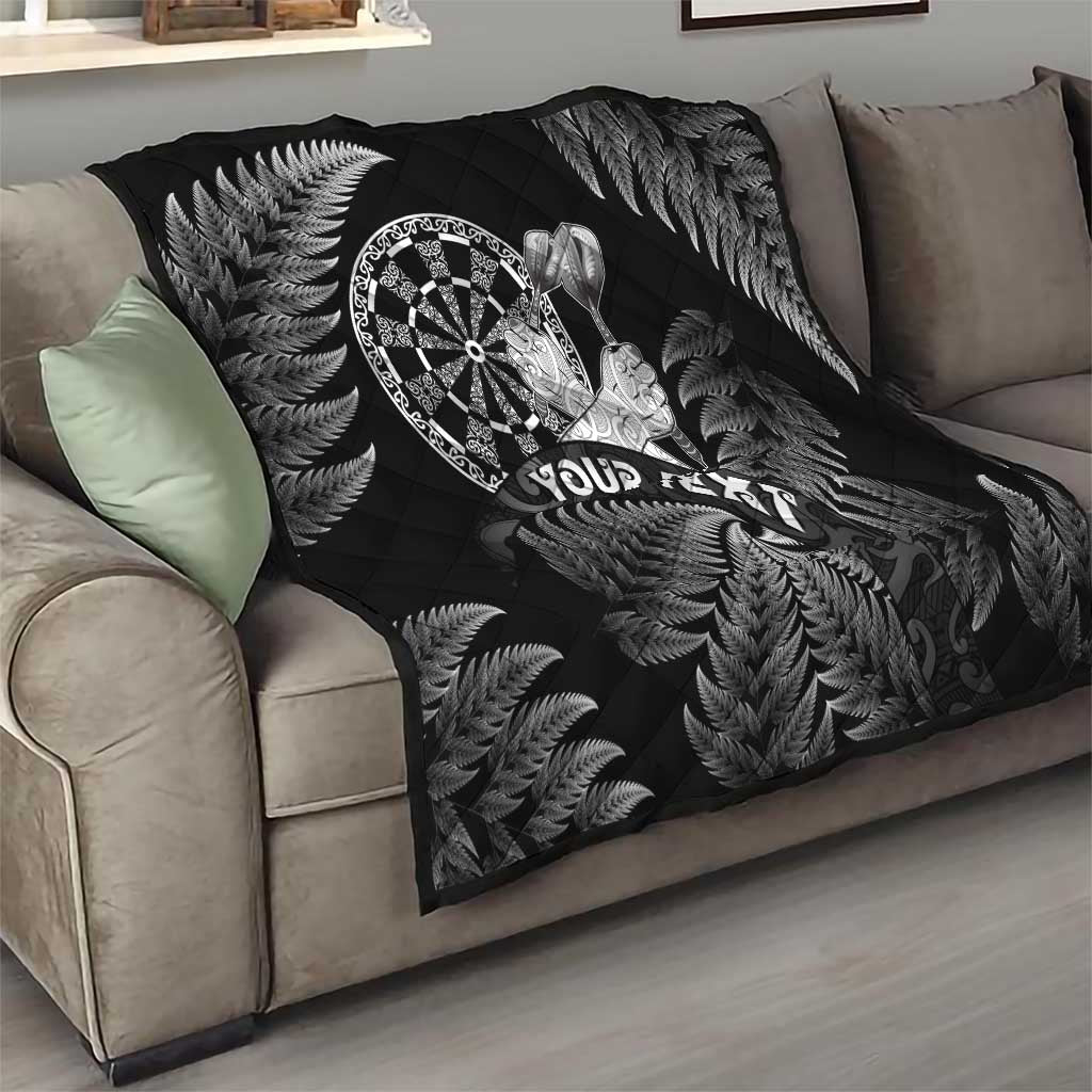 Personalised New Zealand Aotearoa Darts Masters Quilt Silver Fern and Maori Spirit LT03 - Polynesian Pride