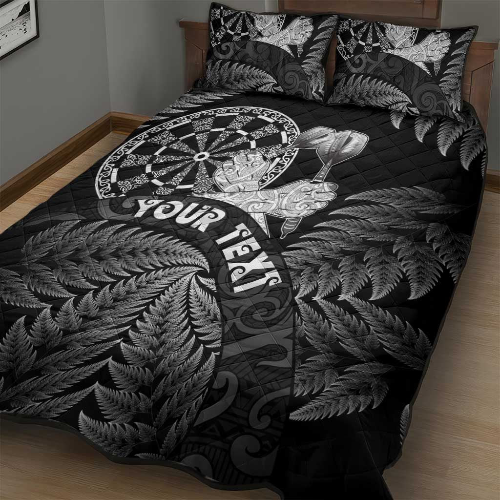 Personalised New Zealand Aotearoa Darts Masters Quilt Bed Set Silver Fern and Maori Spirit LT03 - Polynesian Pride