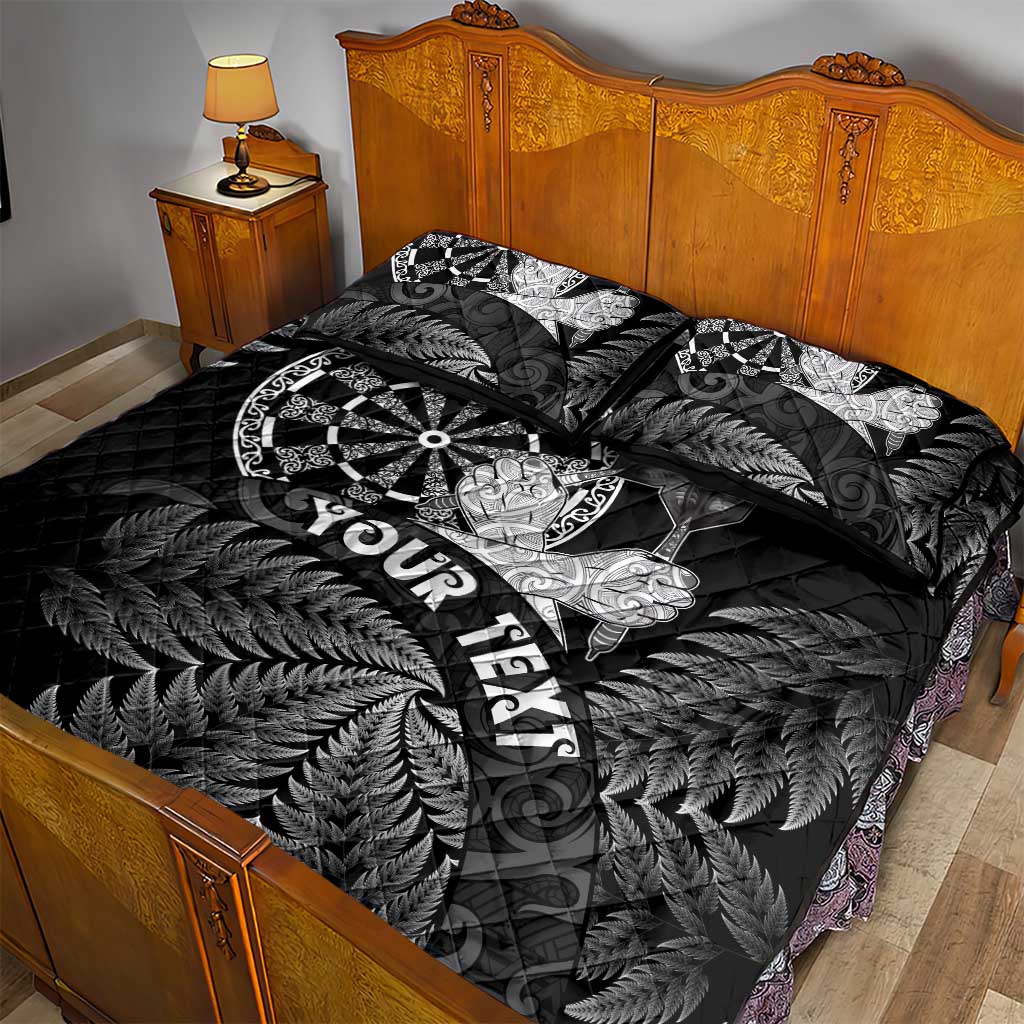 Personalised New Zealand Aotearoa Darts Masters Quilt Bed Set Silver Fern and Maori Spirit LT03 - Polynesian Pride
