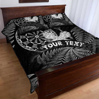 Personalised New Zealand Aotearoa Darts Masters Quilt Bed Set Silver Fern and Maori Spirit LT03 - Polynesian Pride