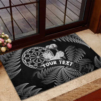 Personalised New Zealand Aotearoa Darts Masters Rubber Doormat Silver Fern and Maori Spirit LT03 - Polynesian Pride