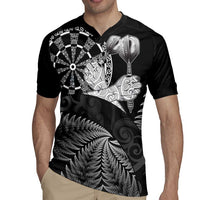 Personalised New Zealand Aotearoa Darts Masters Rugby Jersey Silver Fern and Maori Spirit LT03 - Polynesian Pride