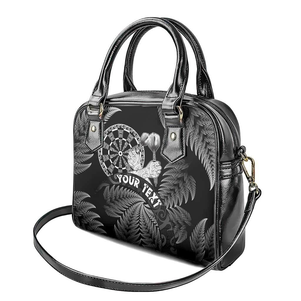 Personalised New Zealand Aotearoa Darts Masters Shoulder Handbag Silver Fern and Maori Spirit LT03 - Polynesian Pride