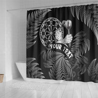 Personalised New Zealand Aotearoa Darts Masters Shower Curtain Silver Fern and Maori Spirit LT03 - Polynesian Pride