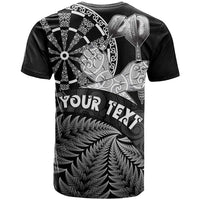 Personalised New Zealand Aotearoa Darts Masters T Shirt Silver Fern and Maori Spirit LT03 - Polynesian Pride