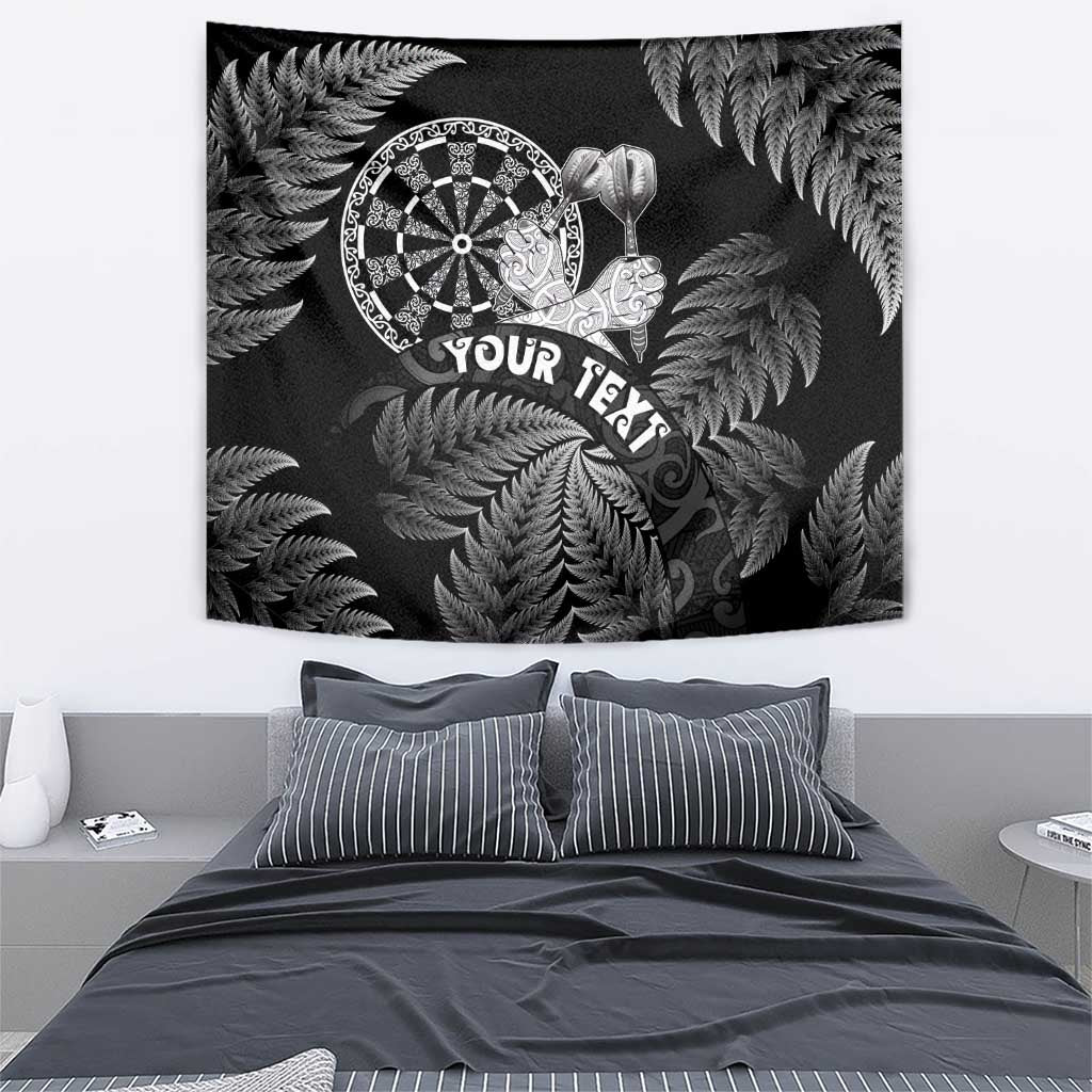 Personalised New Zealand Aotearoa Darts Masters Tapestry Silver Fern and Maori Spirit LT03 - Polynesian Pride