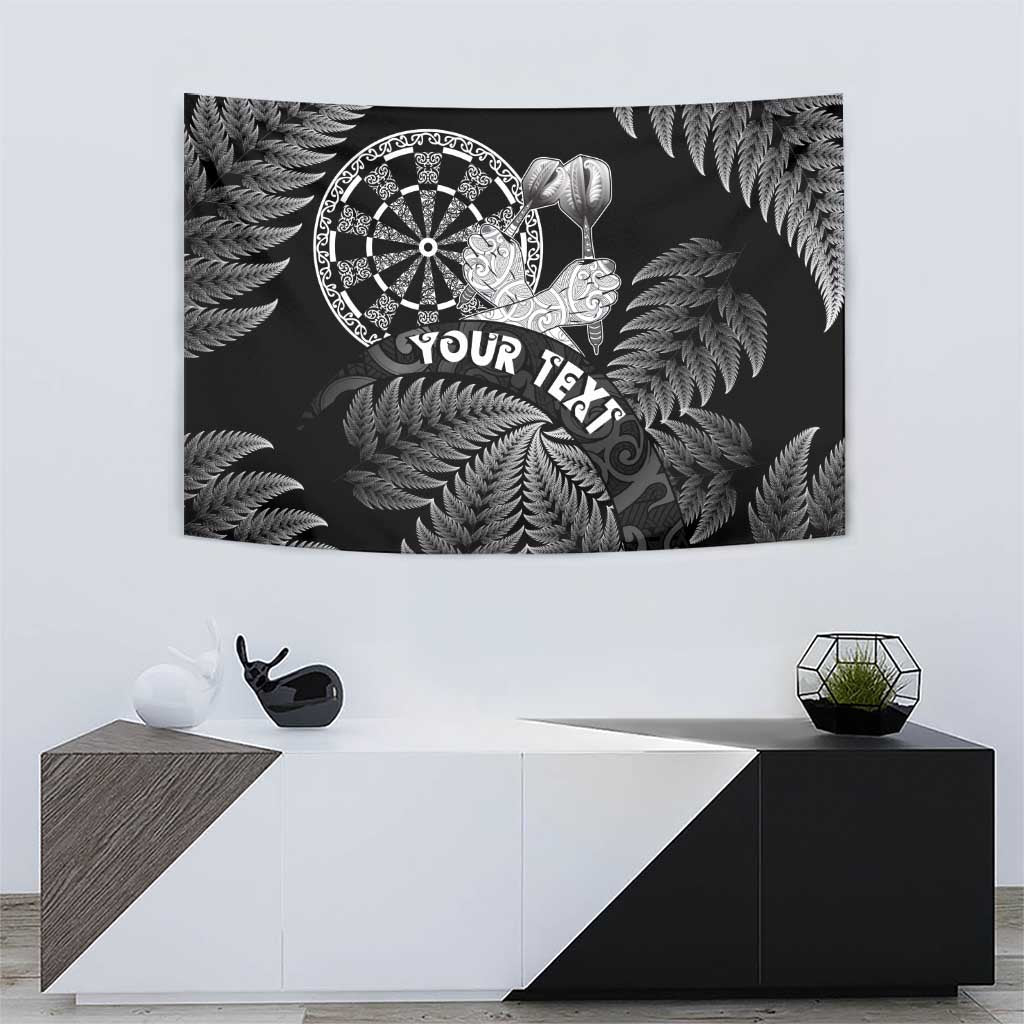 Personalised New Zealand Aotearoa Darts Masters Tapestry Silver Fern and Maori Spirit LT03 - Polynesian Pride