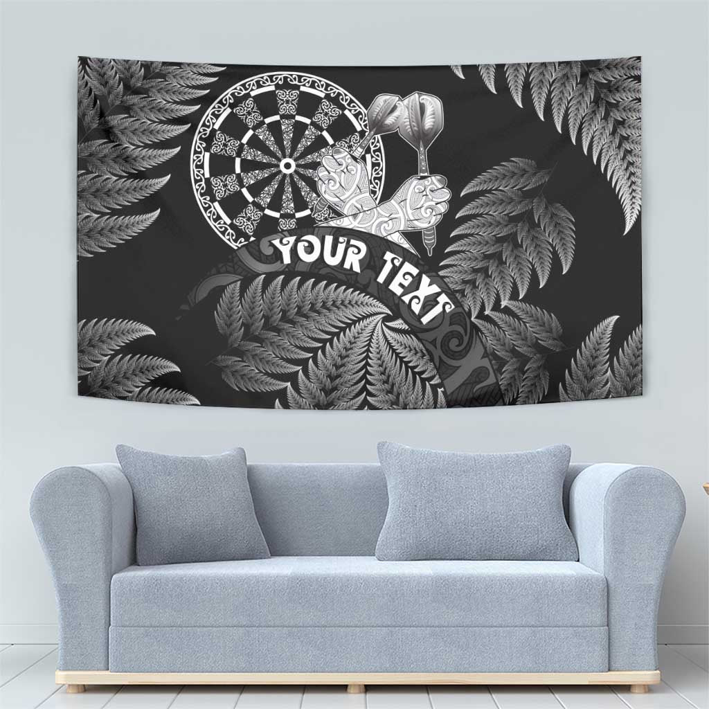 Personalised New Zealand Aotearoa Darts Masters Tapestry Silver Fern and Maori Spirit LT03 - Polynesian Pride