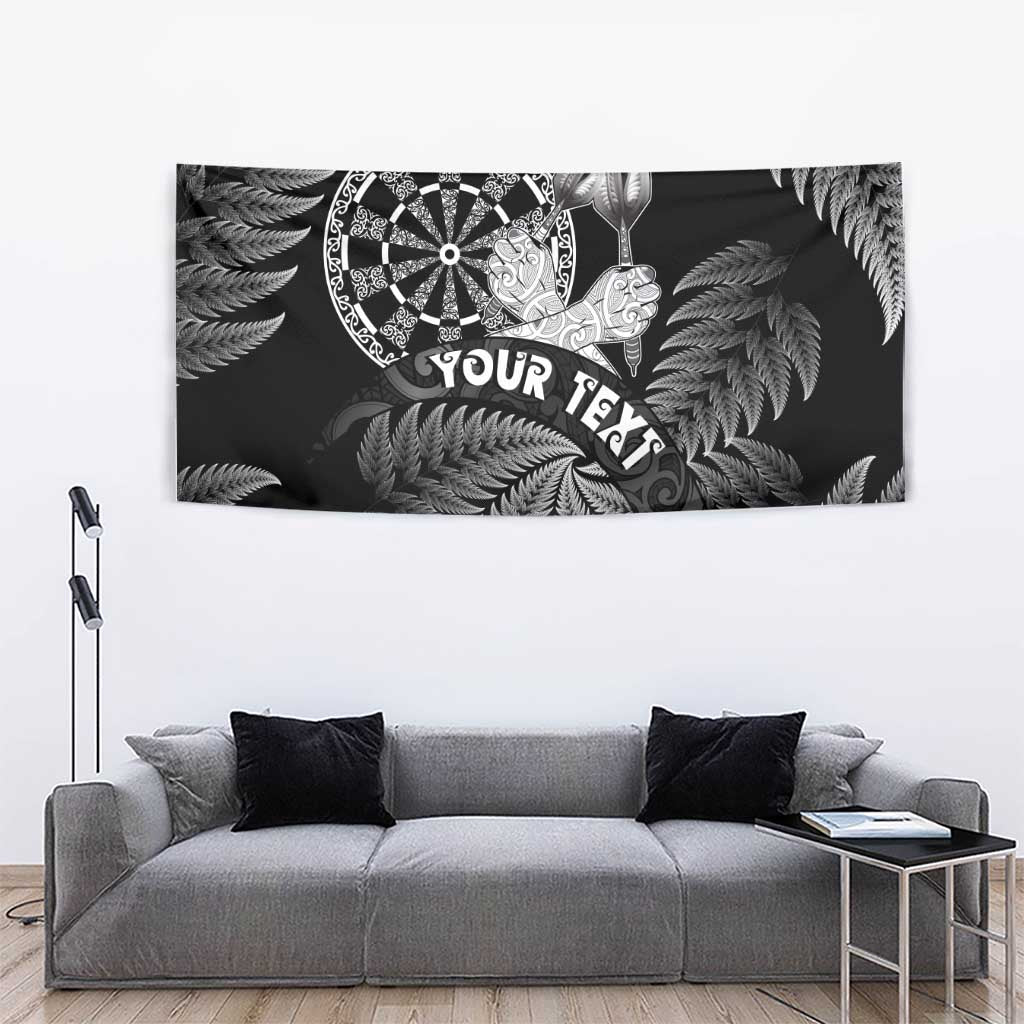Personalised New Zealand Aotearoa Darts Masters Tapestry Silver Fern and Maori Spirit LT03 - Polynesian Pride