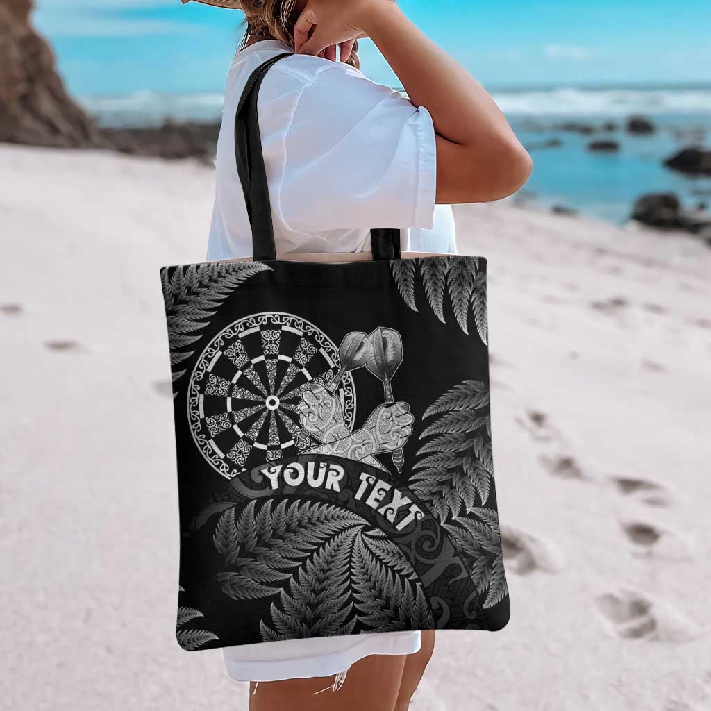 Personalised New Zealand Aotearoa Darts Masters Tote Bag Silver Fern and Maori Spirit LT03 - Polynesian Pride