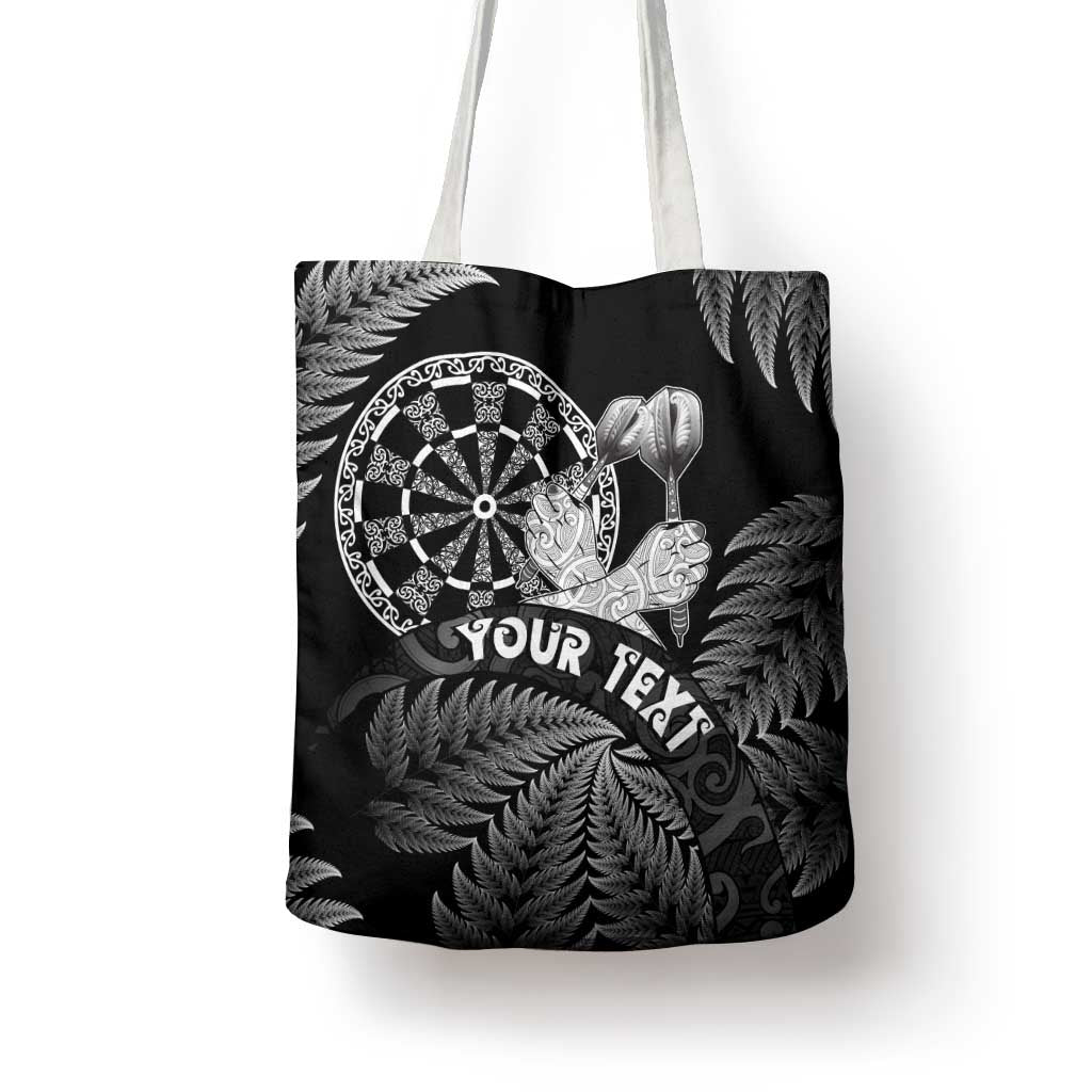 Personalised New Zealand Aotearoa Darts Masters Tote Bag Silver Fern and Maori Spirit LT03 - Polynesian Pride