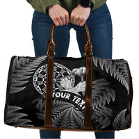 Personalised New Zealand Aotearoa Darts Masters Travel Bag Silver Fern and Maori Spirit LT03 Black - Polynesian Pride