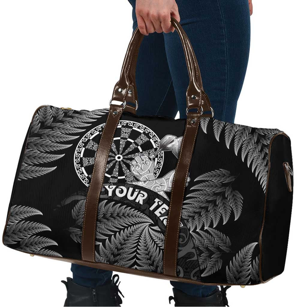 Personalised New Zealand Aotearoa Darts Masters Travel Bag Silver Fern and Maori Spirit LT03 - Polynesian Pride