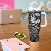 Personalised New Zealand Aotearoa Darts Masters Tumbler With Handle Silver Fern and Maori Spirit LT03 - Polynesian Pride