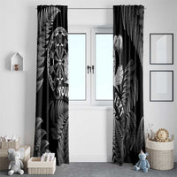 Personalised New Zealand Aotearoa Darts Masters Window Curtain Silver Fern and Maori Spirit LT03 - Polynesian Pride