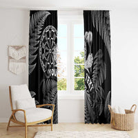 Personalised New Zealand Aotearoa Darts Masters Window Curtain Silver Fern and Maori Spirit LT03 - Polynesian Pride