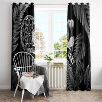 Personalised New Zealand Aotearoa Darts Masters Window Curtain Silver Fern and Maori Spirit LT03 - Polynesian Pride