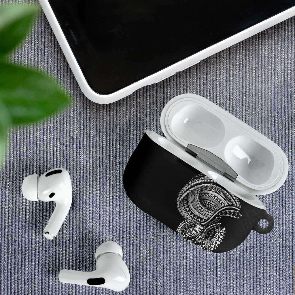 Traditional Polynesian Art Tattoos AirPods Case Black Color - Polynesian Pride