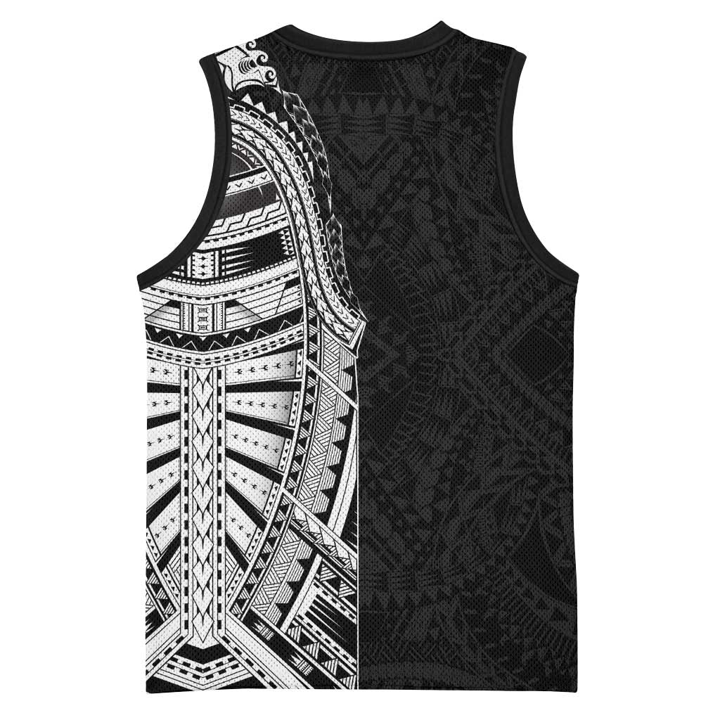 Traditional Polynesian Art Tattoos Basketball Jersey Black Color LT03 - Polynesian Pride