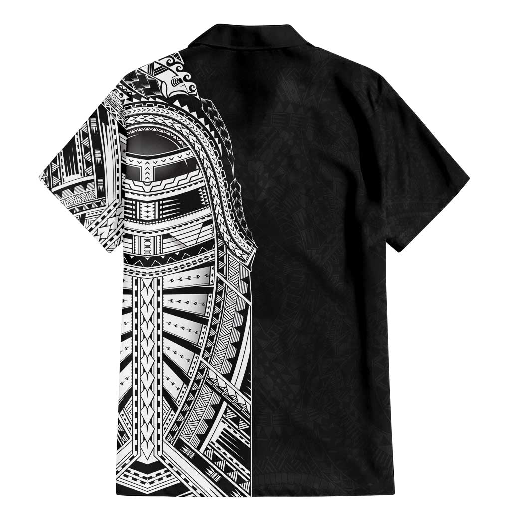 Traditional Polynesian Art Tattoos Family Matching Mermaid Dress and Hawaiian Shirt Black Color LT03 - Polynesian Pride