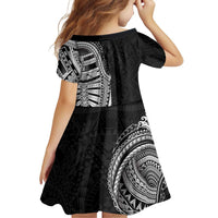 Traditional Polynesian Art Tattoos Family Matching Puletasi and Hawaiian Shirt Black Color LT03 - Polynesian Pride