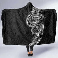 Traditional Polynesian Art Tattoos Hooded Blanket Black Color LT03 One Size Black - Polynesian Pride
