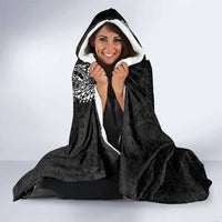 Traditional Polynesian Art Tattoos Hooded Blanket Black Color LT03 - Polynesian Pride