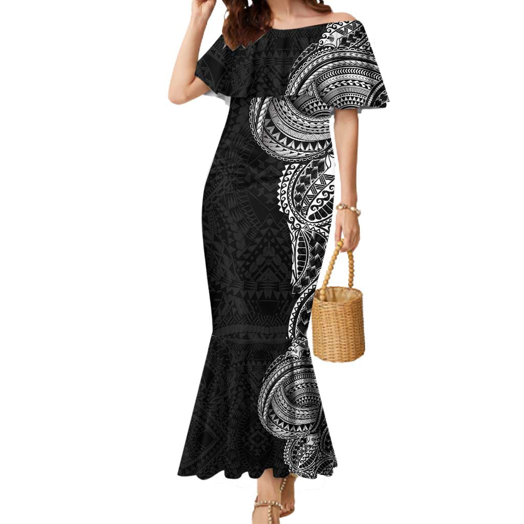 Traditional Polynesian Art Tattoos Mermaid Dress Black Color - Polynesian Pride